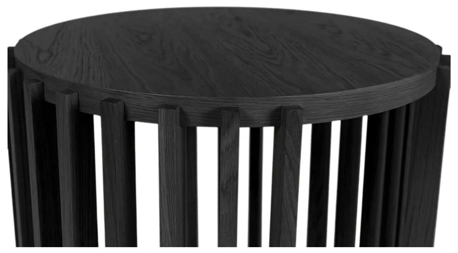 Tavolino nero , ø 53 cm Drum - Woodman