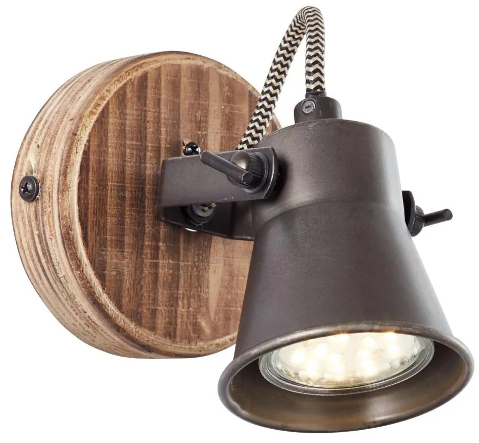 Brilliant - Applique orientabile da parete SEED 1xGU10/5W/230V nero/marrone