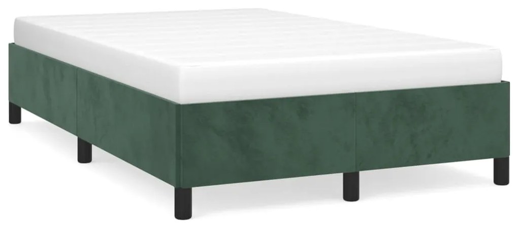 Giroletto Senza Materasso Verde Scuro 120x190 Cm Velluto /