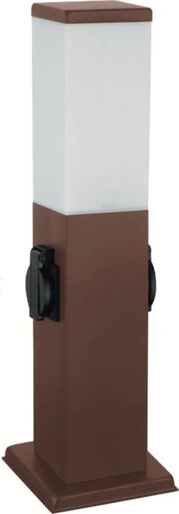 Brilagi - Lampada da esterno con 2 prese SCHUKO 1xE27/15W/230V 40 cm IP44 marrone
