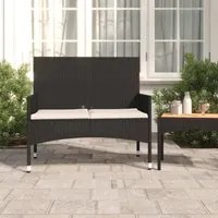 Panca da Giardino a 2 Posti con Cuscini in Polyrattan Nerocod mxl 82181