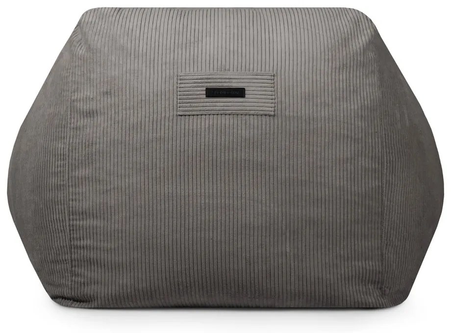 Puof a sacco grigio scuro con rivestimento in velluto a coste Sofa Snug – SLOWDOWN