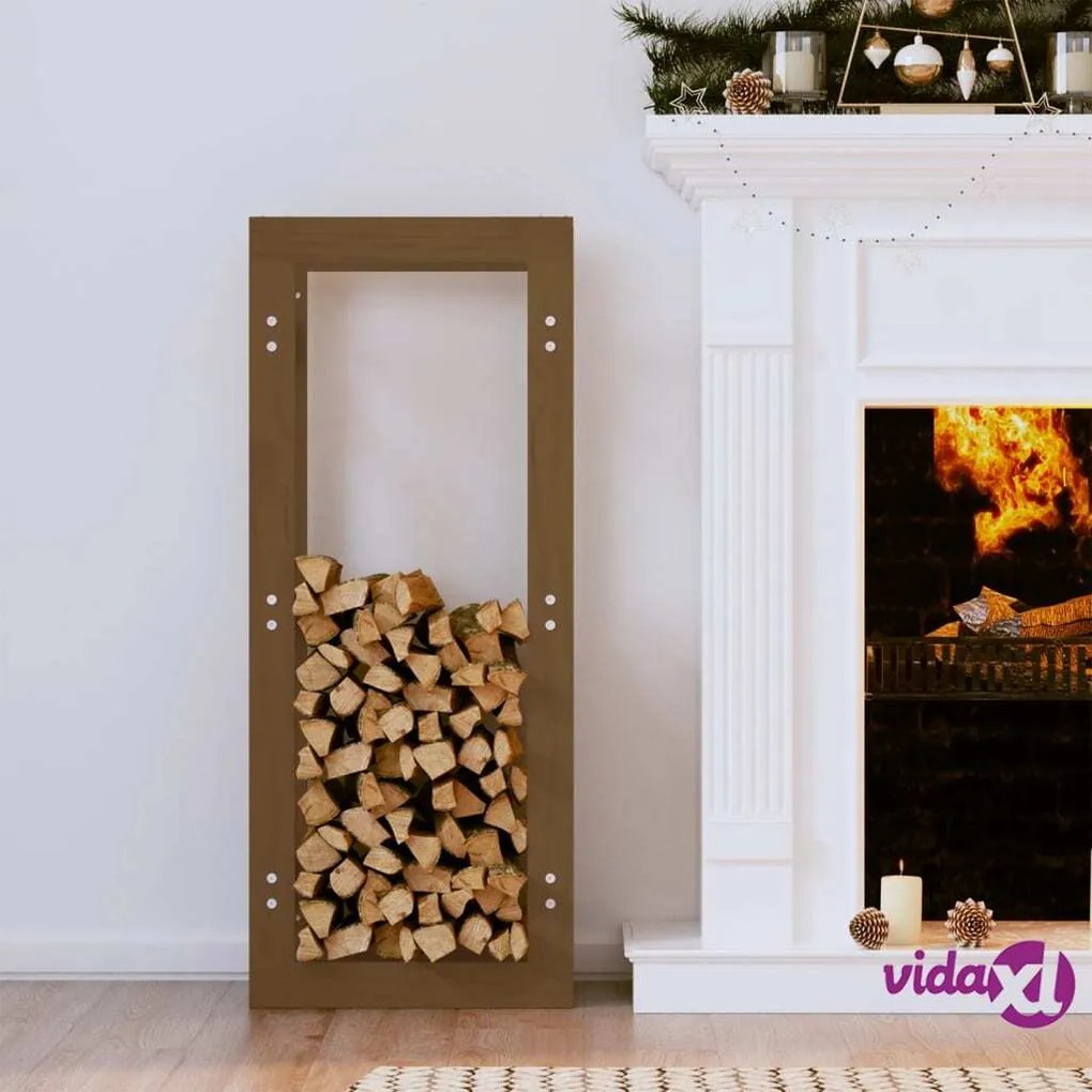 vidaXL Portalegna Miele 41x25x100 cm in Legno Massello di Pino