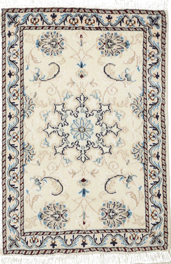Nain Tappeto persiano 60x90 Beige (Iran) Annodato A Mano