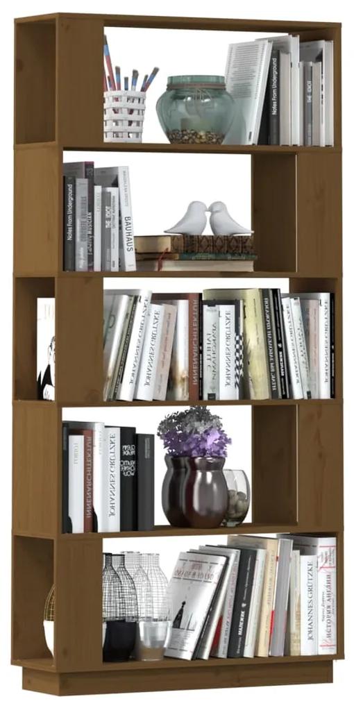 Libreria/divisorio miele 80x25x163,5 cm legno massello