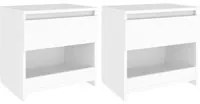 Comodini 2 pz Bianco 40x30x39 cm in Legno Ingegnerizzato cod mxl 31154