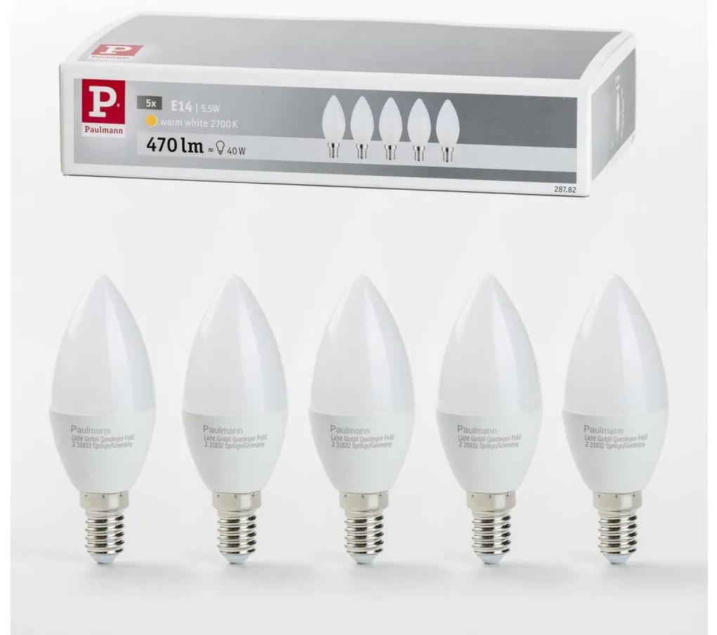 SET 5x Lampadina LED E14/5,5W/230V 2700K - Paulmann 28782
