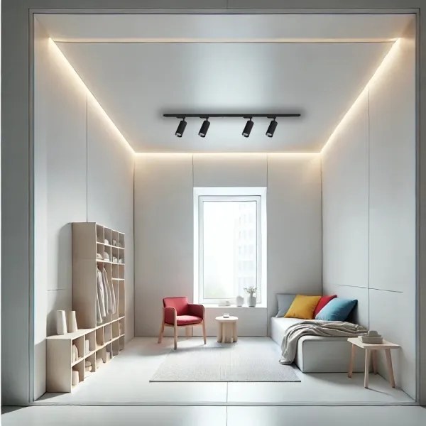 Faretto per sistema a binario MICA 4xGU10/10W/230V nero