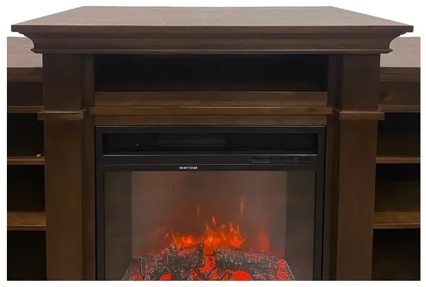 Camino elettrico caminetto da terra CAMBRIDGE in legno Bianco L110 x P25 x  H95 - Divina Fire