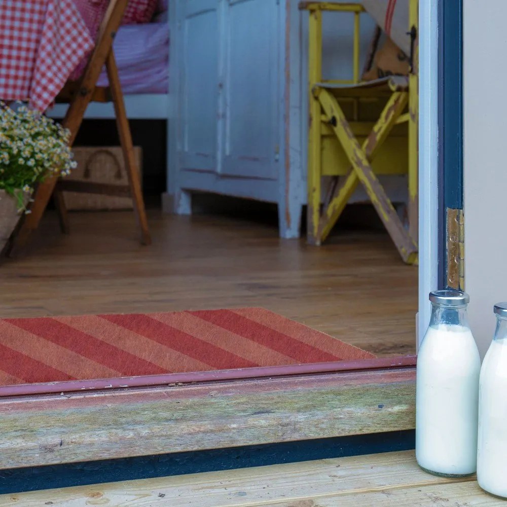 Zerbino in fibre di cocco 40x60 cm Pink Stripe – Artsy Doormats