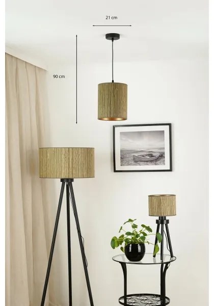 Brilagi - Lampadario a cavo BOSTON ROLLER 1xE27/15W/230V Ø 21 cm marrone/oro