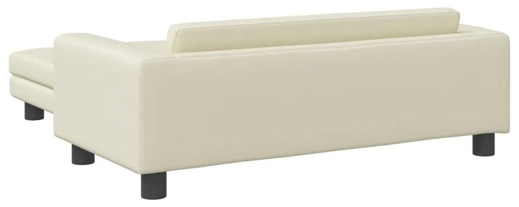 Lettino per cani con estensione crema 100x50x30cm in similpelle