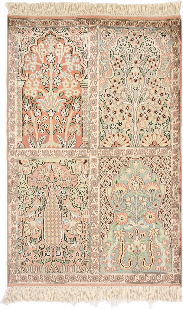 Cashmere Silk Tappeto 100 x 70 (Indian) Annodato A Mano
