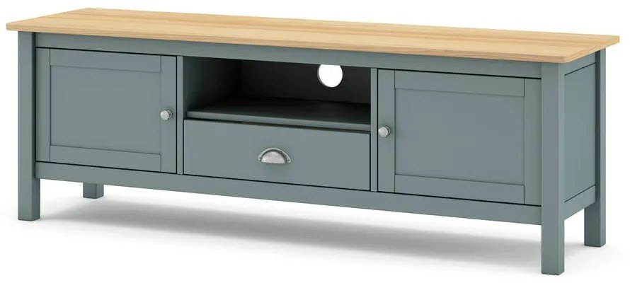 Mobile TV verde polveroso in pino massiccio 158x53x40 cm Misti – Marckeric