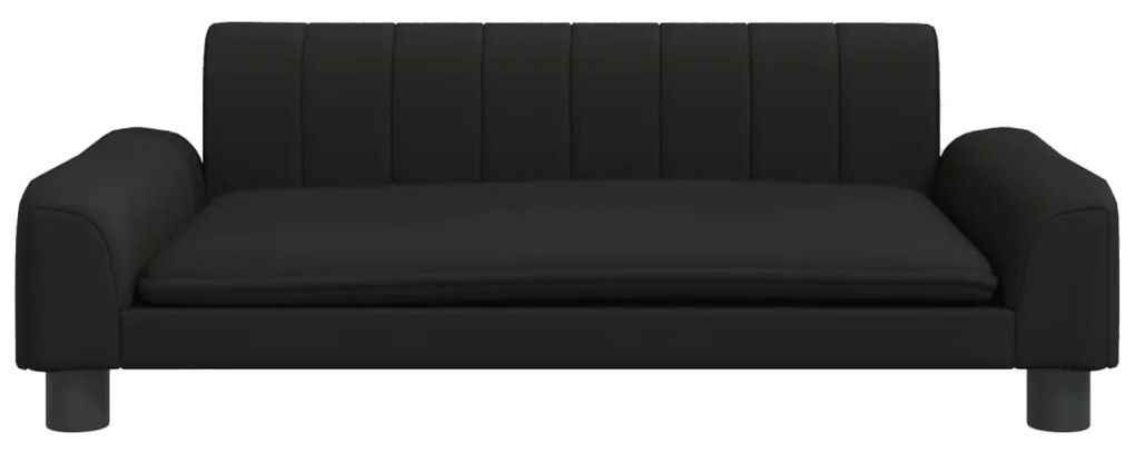 Divano per bambini nero 90x53x30 cm in similpelle
