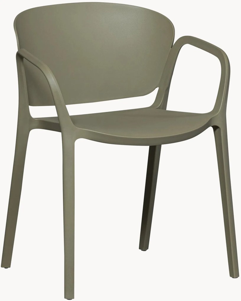Set di 2 sedie da giardino impilabili con braccioli Bent