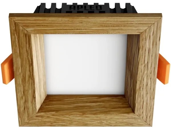 APLED - Lampada LED SQUARE WOODLINE LED/3W/230V 3000K 9x9 cm quercia legno solido