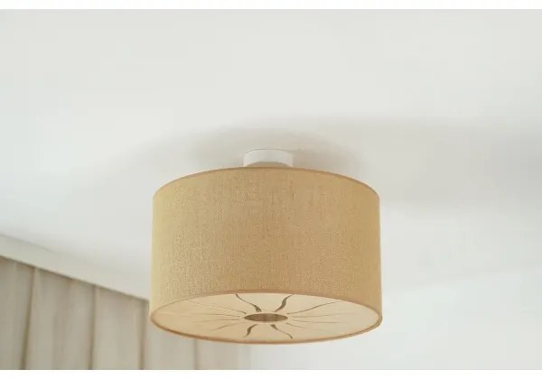 Brilagi - Lampadario a plafone COUNTRY ROLLER 1xE27/15W/230V diametro 50 cm beige