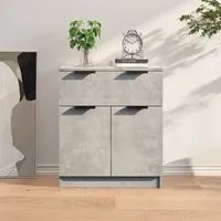 Credenza Grigio Cemento 60x30x70 cm in Legno Multistrato cod mxl 71020