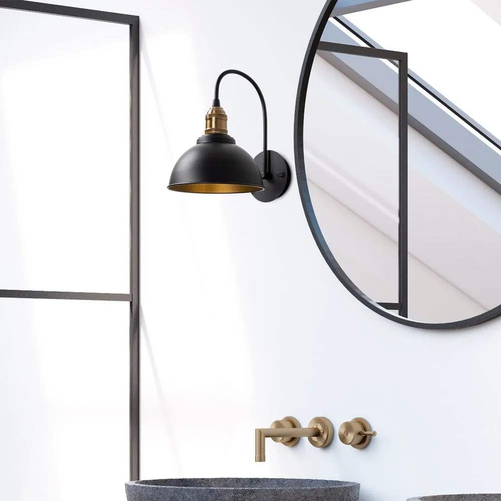 Lampada da parete nera ø 21 cm Varzan - Opviq lights