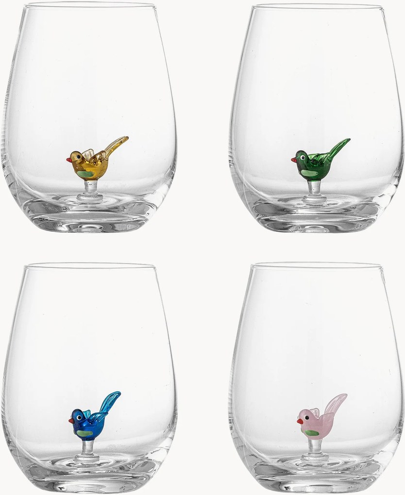 Set di 4 bicchieri in vetro soffiato Misa