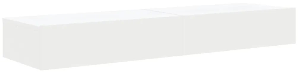 Mobili porta tv con luci led 2pz bianchi 60x35x15,5 cm