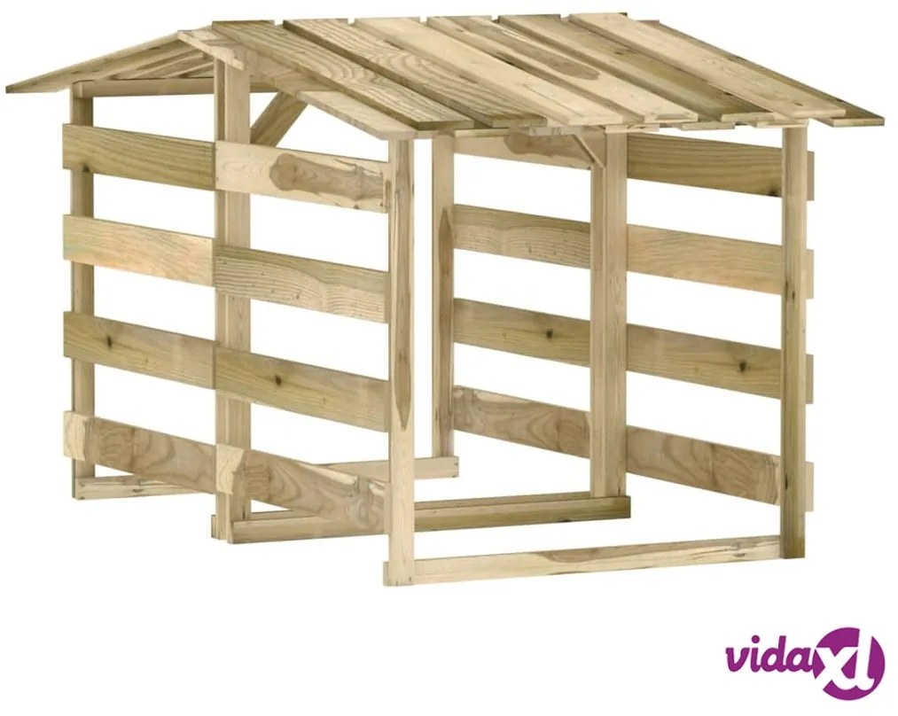 vidaXL Pergole con Tetto 2 pz 100x90x100 cm Legno di Pino Impregnato