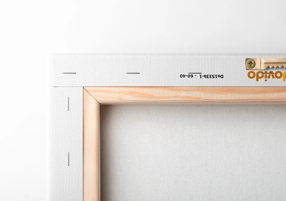 Quadro su tela – Foglia minimalista su sfondo bianco No1