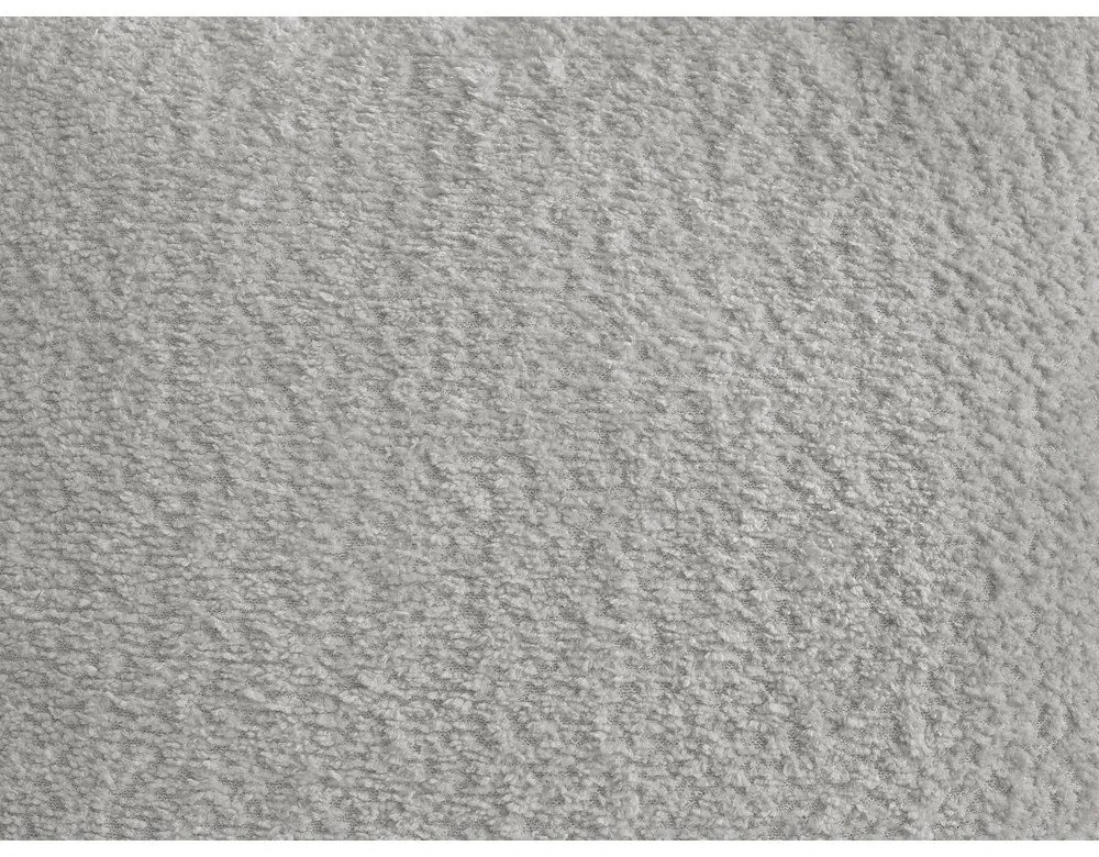 Poggiapiedi grigio chiaro con rivestimento in bouclé Roxelane – Bobochic Paris