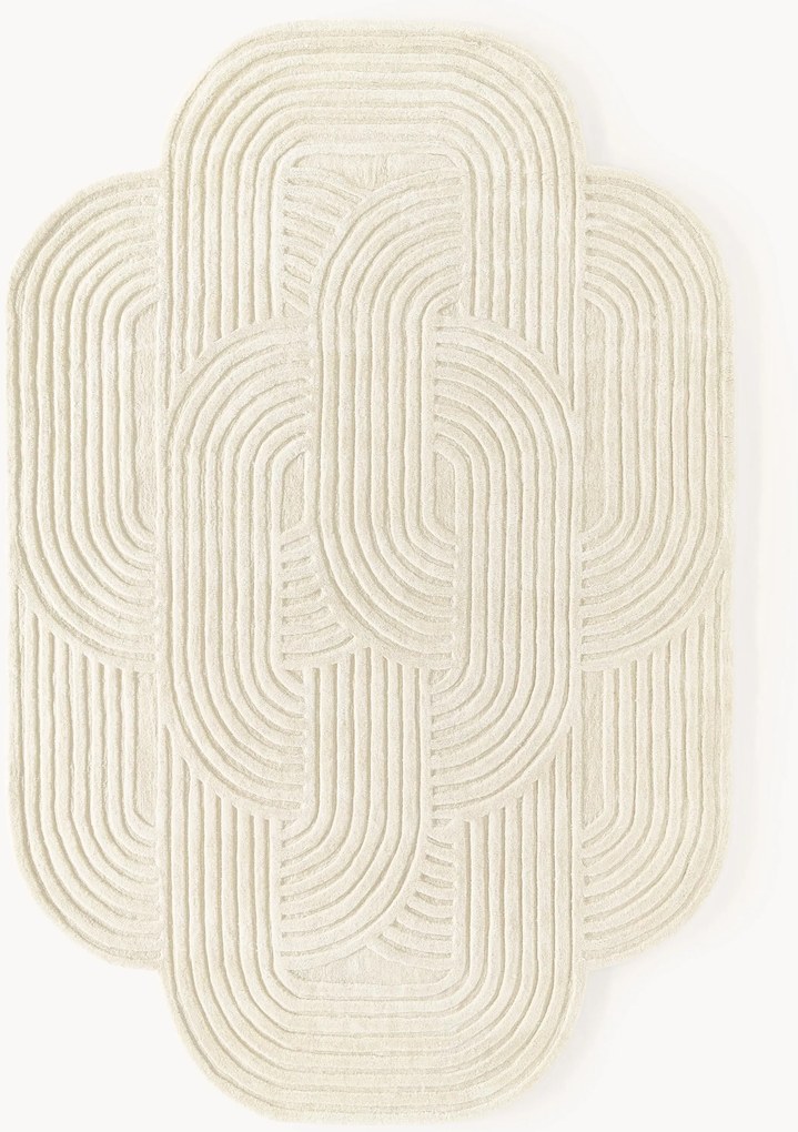 Tappeto in lana con motivo in rilievo Koli