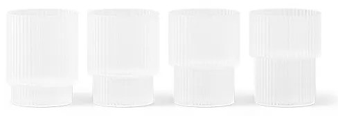 ferm LIVING - Ripple Small Glasses 4 pcs. Frosted ferm LIVING