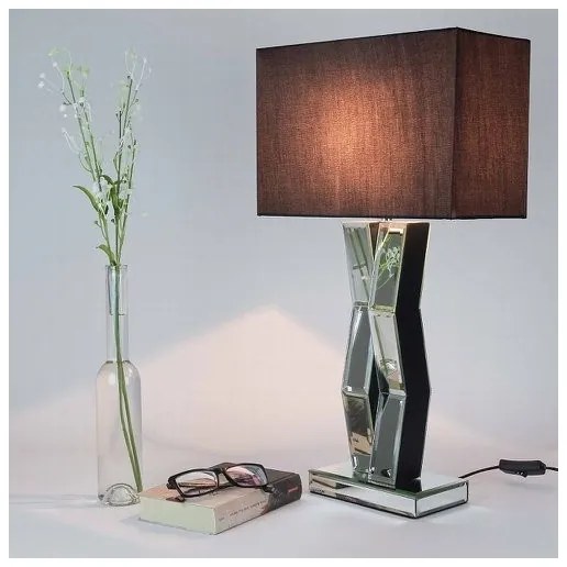 Searchlight EU5110BK - Lampada da tavolo MIRROR 1xE27/60W/230V