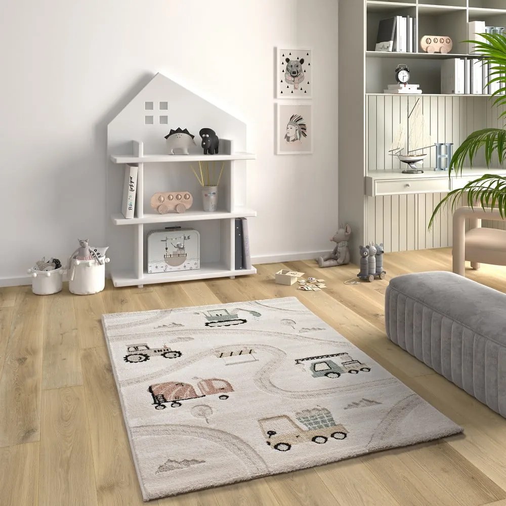 Tappeto da gioco per bambini beige 120x170 cm Clown – Universal