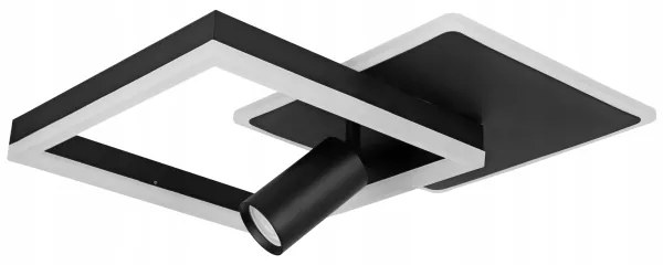 Plafoniera LED/38W/230V + 1xGU10/30W nero