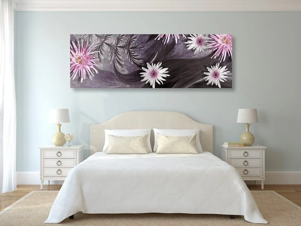Quadro su tela – Fiori su sfondo meraviglioso