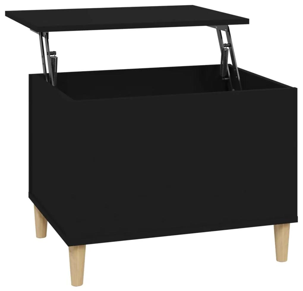 Tavolino da salotto nero 60x44,5x45 cm in legno multistrato