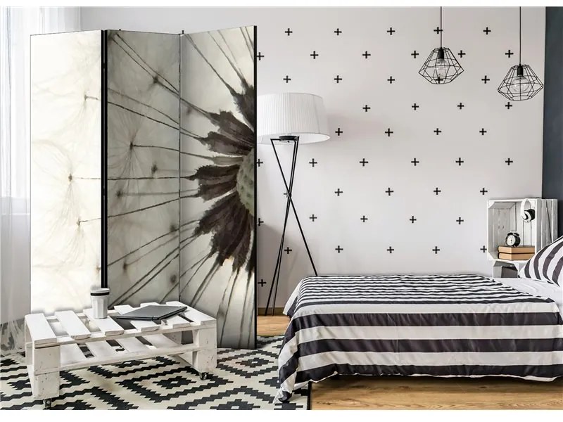 Paravento  White Dandelion [Room Dividers]  Colore Crema, Dimensioni e Misure 135x172