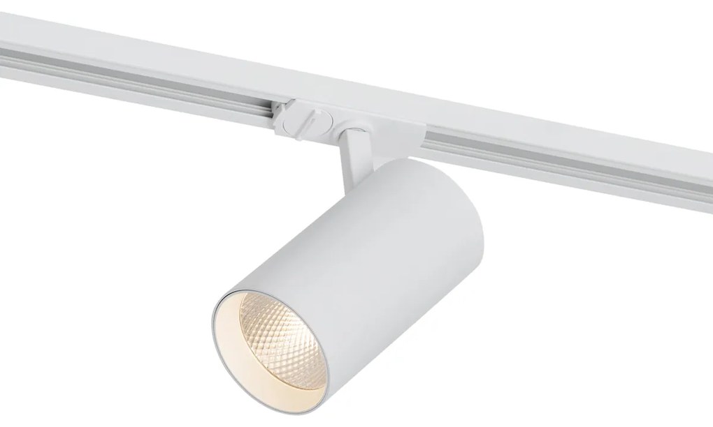 Faretto moderno bianco per sistema di illuminazione a binario monofase con LED incluso - Iconic Mark
