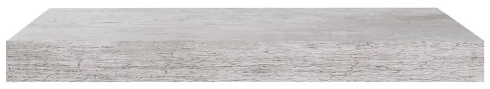 Scaffali a parete 4 pz grigio cemento 50x23x3,8 cm in mdf