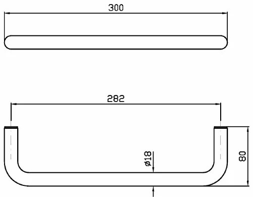 Zucchetti Medameda ZAD520 Portasciugamani 30 Cm a parete Cromo