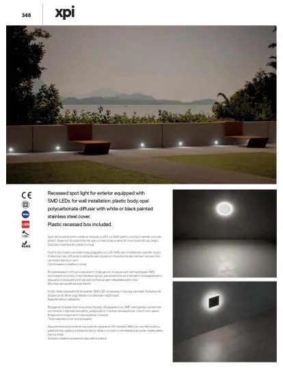 Redo 90044 - Lampada LED da incasso per esterno INCAS LED/2,3W/230V IP65