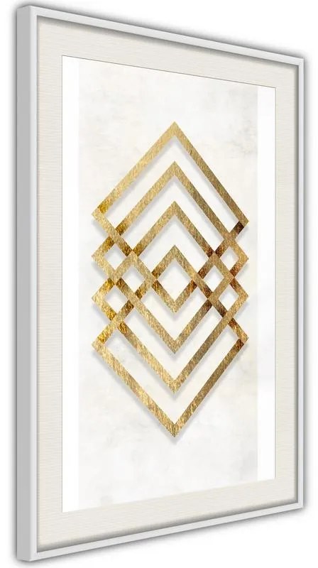 Poster  Golden Inlay  Cornice Quadri Cornice nera con pass-partout, Larghezza x Altezza Home decor 20x30