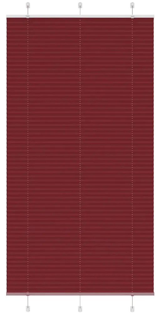 Tenda Plissettata Rosso Bordeaux 110x200 Cm Larghezza Tessuto /