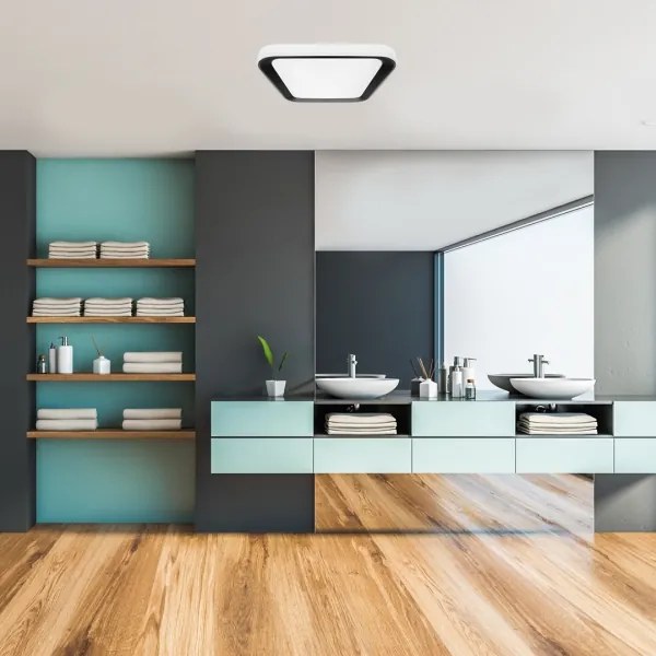 Plafoniera LED dimmerabile QUADRO 66W 230V 3000-6000K bianco/nero + DO