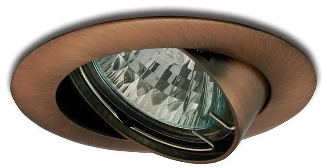 Luce da incasso inclinabile 1xGU5,3/50W/12V rame