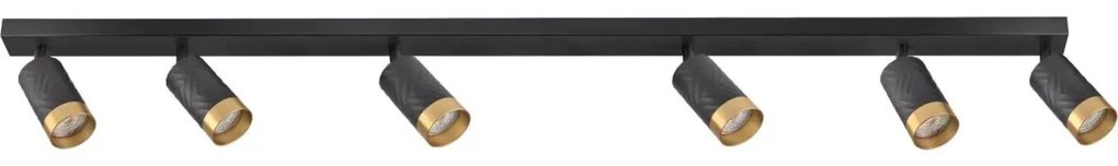 Faretto ARRAS 6xGU10/10W/230V nero