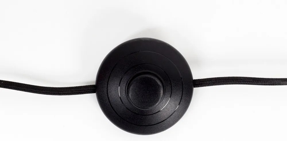 Lampada da terra nera con paralume in metallo (altezza 135 cm) Hajo - White Label