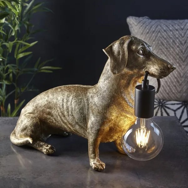 Endon 101187 - Lampada da tavolo DACHSHUND 1xE27/10W/230V oro