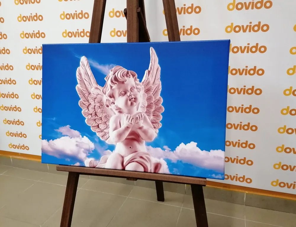 Quadro su tela – Angioletto attento rosa nel cielo