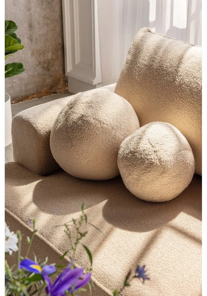 Divano grigio allungabile con rivestimento in bouclé 247 cm Quinoa – Bonami Selection